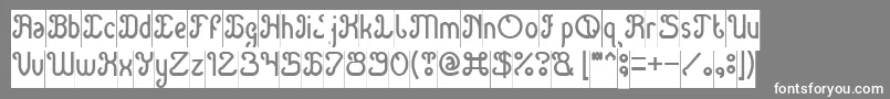 フォントGreen Avocado Inverse – 灰色の背景に白い文字