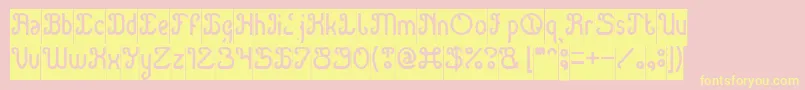 Green Avocado Inverse Font – Yellow Fonts on Pink Background