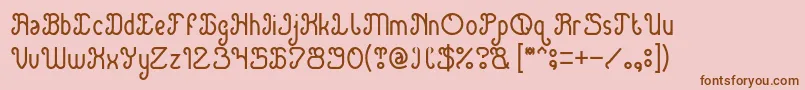 Green Avocado Light Font – Brown Fonts on Pink Background