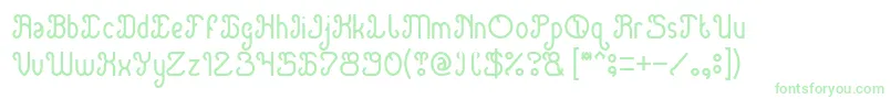 Green Avocado Light Font – Green Fonts on White Background