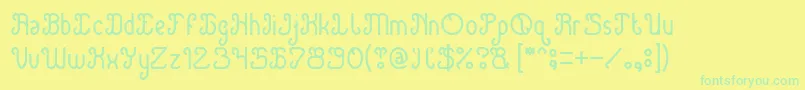 Green Avocado Light Font – Green Fonts on Yellow Background