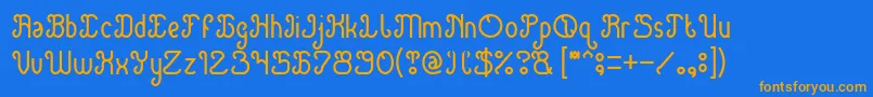 Green Avocado Light Font – Orange Fonts on Blue Background