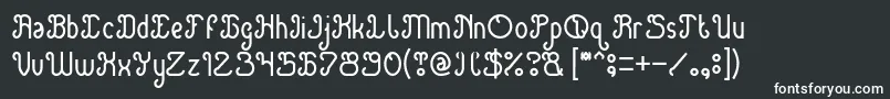 Green Avocado Light Font – White Fonts on Black Background