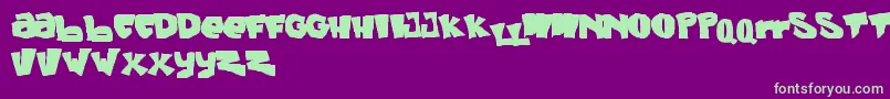 Green Days Font – Green Fonts on Purple Background