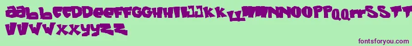Green Days Font – Purple Fonts on Green Background