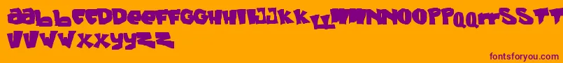 Green Days Font – Purple Fonts on Orange Background