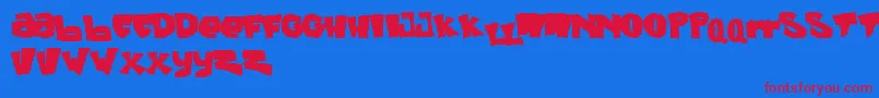 Green Days Font – Red Fonts on Blue Background