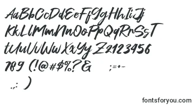 Green Fonte font – drawn Fonts