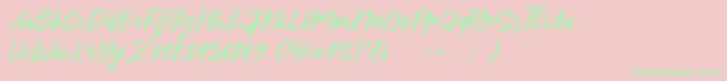 Green Fonte Font – Green Fonts on Pink Background