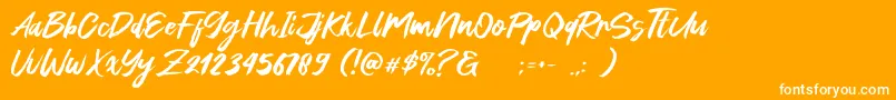 Green Fonte Font – White Fonts on Orange Background