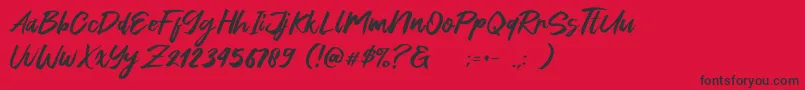 Green Fonte Font – Black Fonts on Red Background