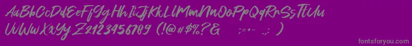 Green Fonte Font – Gray Fonts on Purple Background
