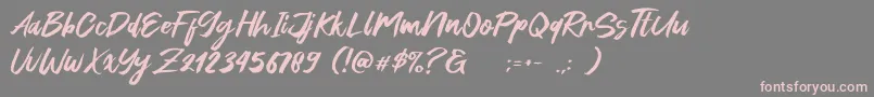Green Fonte Font – Pink Fonts on Gray Background