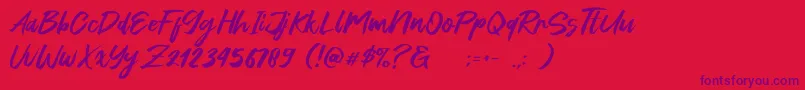 Green Fonte Font – Purple Fonts on Red Background