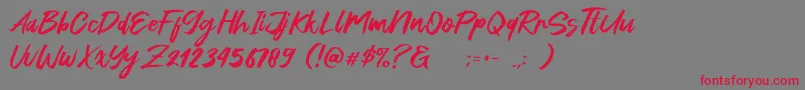 Green Fonte Font – Red Fonts on Gray Background