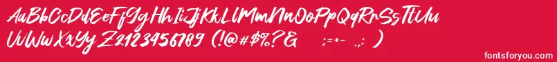 Green Fonte Font – White Fonts on Red Background