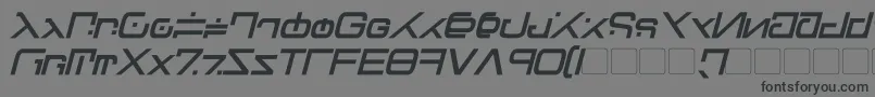 フォントGreen Martian Bold Italic – 黒い文字の灰色の背景