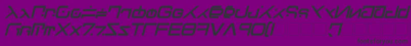 Fonte Green Martian Bold Italic – fontes pretas em um fundo violeta