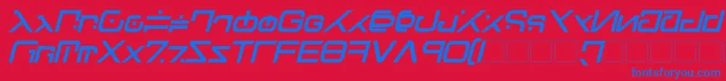 フォントGreen Martian Bold Italic – 赤い背景に青い文字