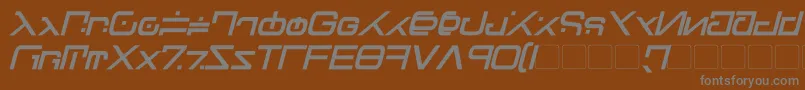 フォントGreen Martian Bold Italic – 茶色の背景に灰色の文字