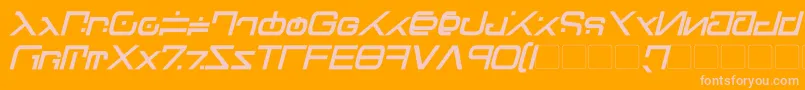 フォントGreen Martian Bold Italic – オレンジの背景にピンクのフォント