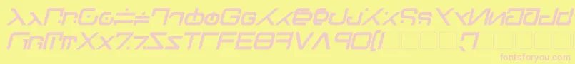 フォントGreen Martian Bold Italic – ピンクのフォント、黄色の背景