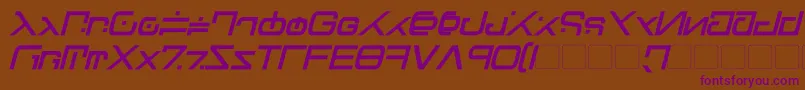 Green Martian Bold Italic Font – Purple Fonts on Brown Background