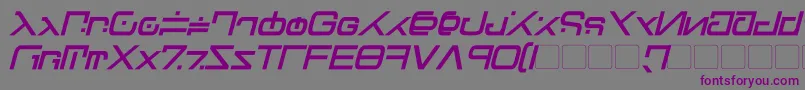 フォントGreen Martian Bold Italic – 紫色のフォント、灰色の背景