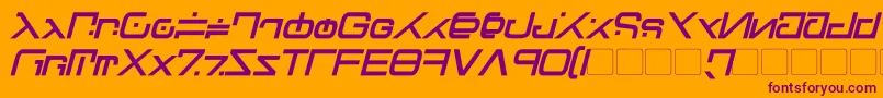Green Martian Bold Italic Font – Purple Fonts on Orange Background