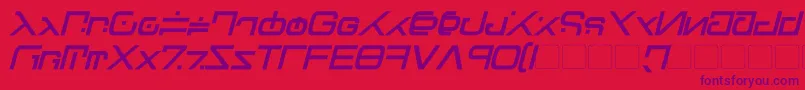 フォントGreen Martian Bold Italic – 赤い背景に紫のフォント
