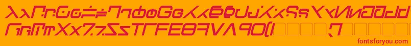 フォントGreen Martian Bold Italic – オレンジの背景に赤い文字