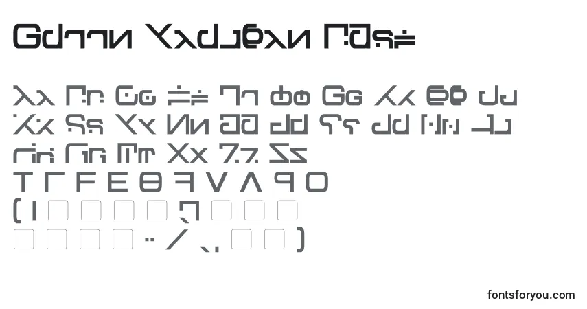 Fuente Green Martian Bold - alfabeto, números, caracteres especiales