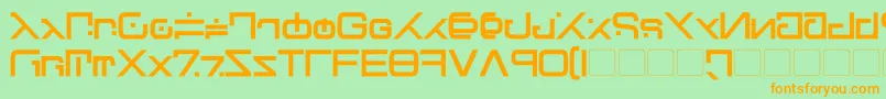 Green Martian Bold Font – Orange Fonts on Green Background