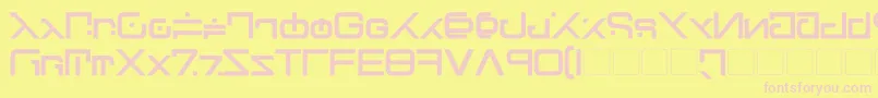 Green Martian Bold Font – Pink Fonts on Yellow Background