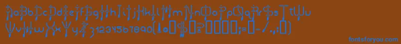 Frazzed-fontti – siniset fontit ruskealla taustalla
