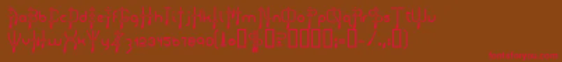 Frazzed Font – Red Fonts on Brown Background