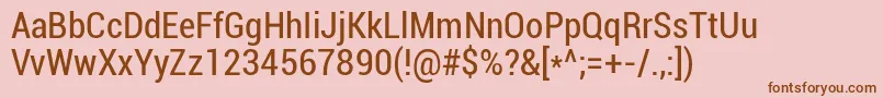 RobotoCondensed Font – Brown Fonts on Pink Background