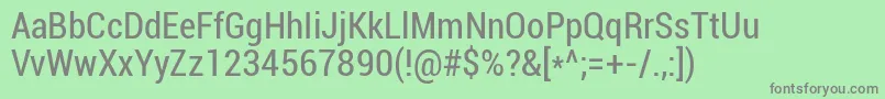 RobotoCondensed Font – Gray Fonts on Green Background