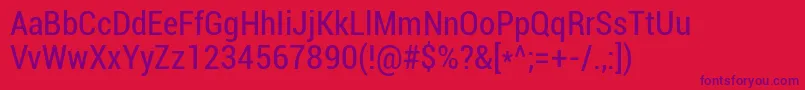 RobotoCondensed Font – Purple Fonts on Red Background