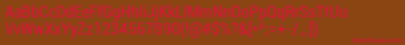 RobotoCondensed Font – Red Fonts on Brown Background