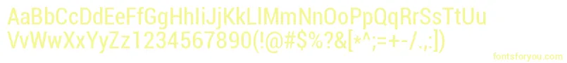 フォントRobotoCondensed – 黄色のフォント
