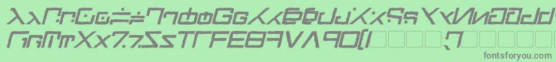 Шрифт Green Martian Distressed Bold Italic – серые шрифты на зелёном фоне