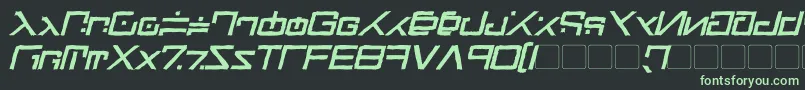 Green Martian Distressed Bold Italic Font – Green Fonts on Black Background