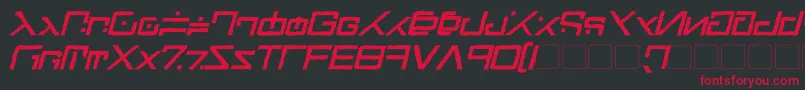 フォントGreen Martian Distressed Bold Italic – 黒い背景に赤い文字
