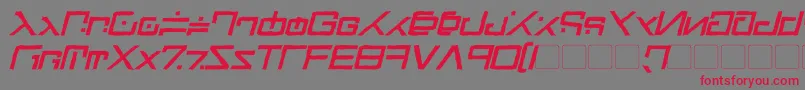 Green Martian Distressed Bold Italic Font – Red Fonts on Gray Background