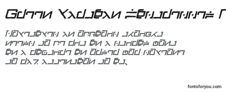 フォントGreen Martian Distressed Bold Italic