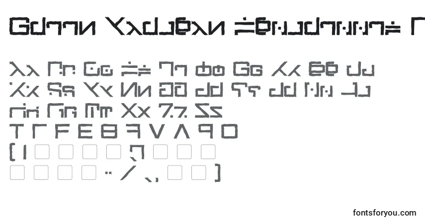 Fuente Green Martian Distressed Bold - alfabeto, números, caracteres especiales
