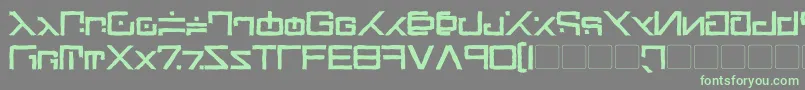 Green Martian Distressed Bold-fontti – vihreät fontit harmaalla taustalla