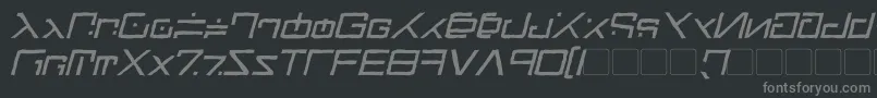 Fonte Green Martian Distressed Italic – fontes cinzas em um fundo preto
