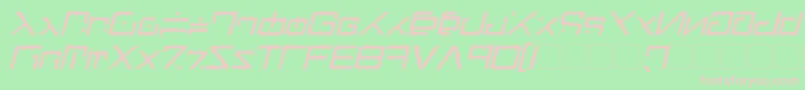 Green Martian Distressed Italic Font – Pink Fonts on Green Background